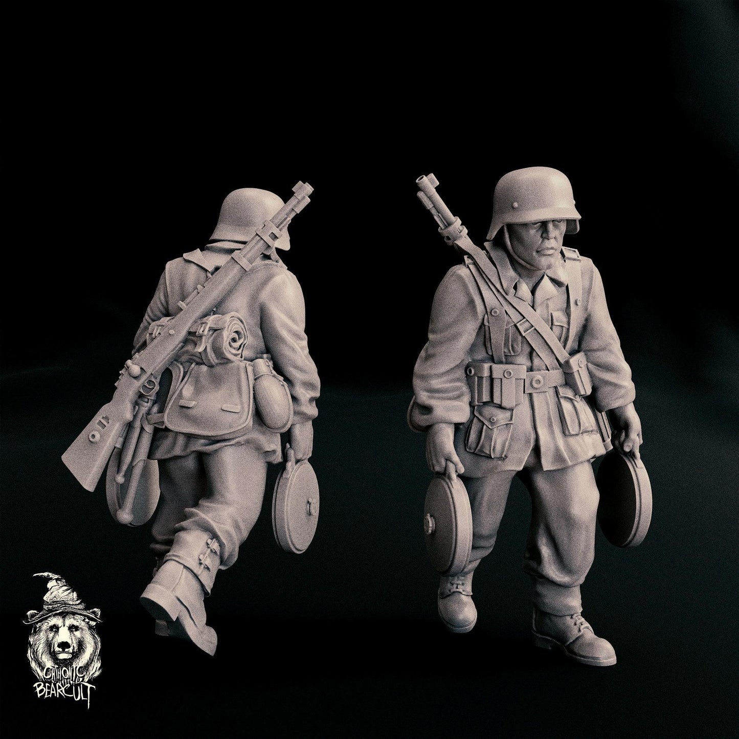 28mm WW2 German Infantry Miniatures: Assault Pioneer Rifles (10) 3D Printed