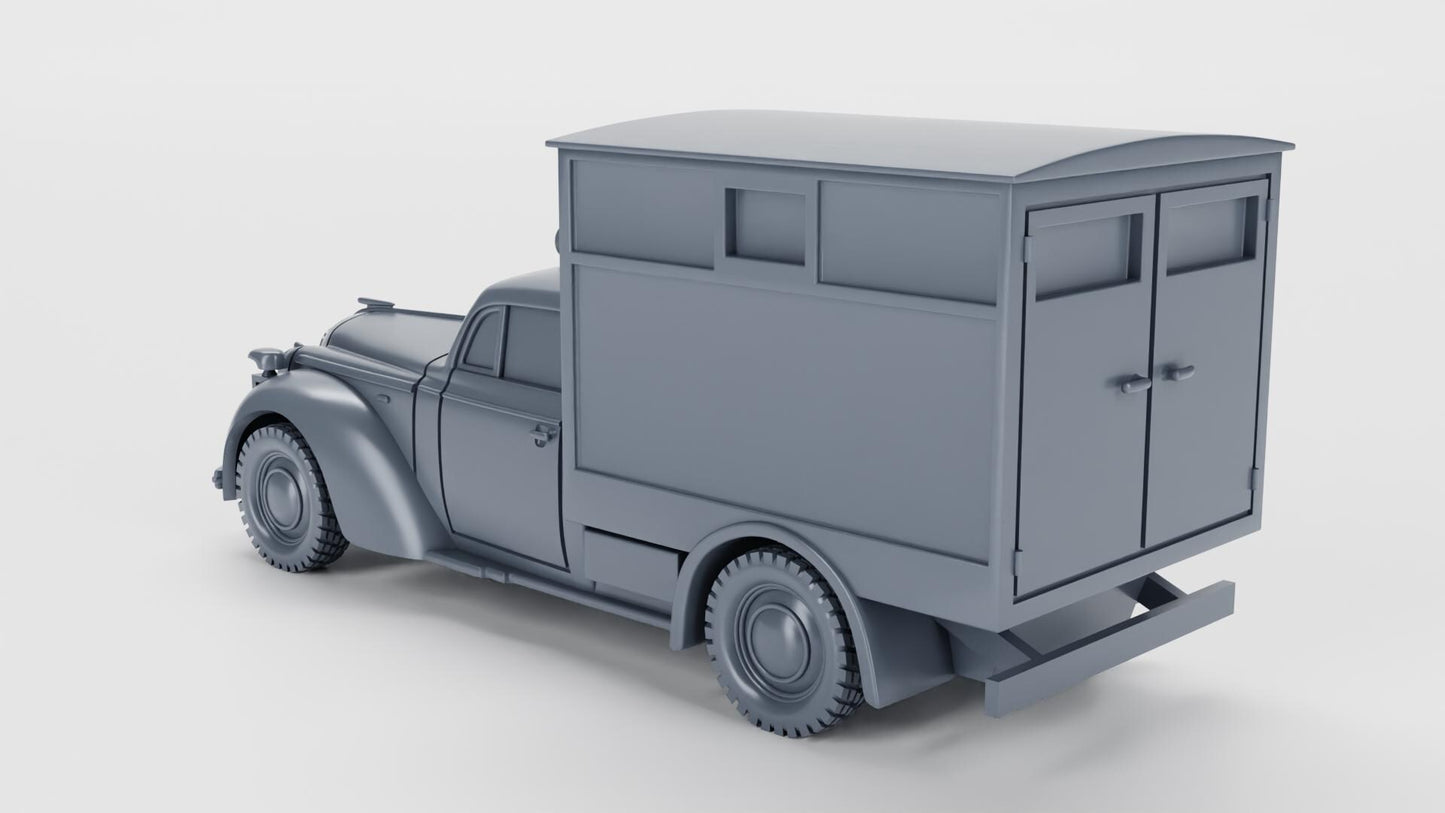 Opel Admiral Ambulance Miniature – WWII German Vehicle Resin Model