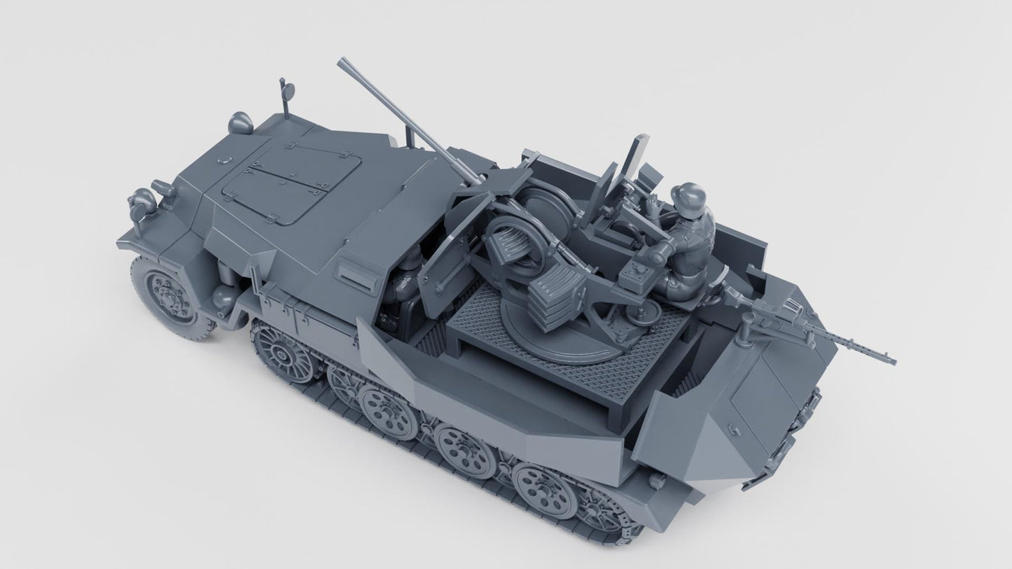 3D Printed WWII Sd.Kfz.251.17 Ausf.C Model - 28mm Tabletop Wargame