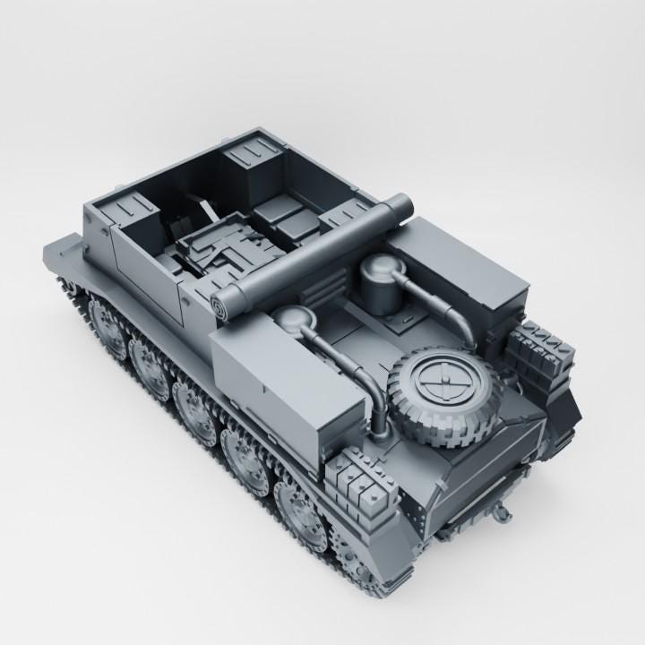 Crusader Gun Tractor – D-Day Variant | WWII British Artillery Tractor | High-Detail 3D Printed Resin Miniature (Multiple Scales)