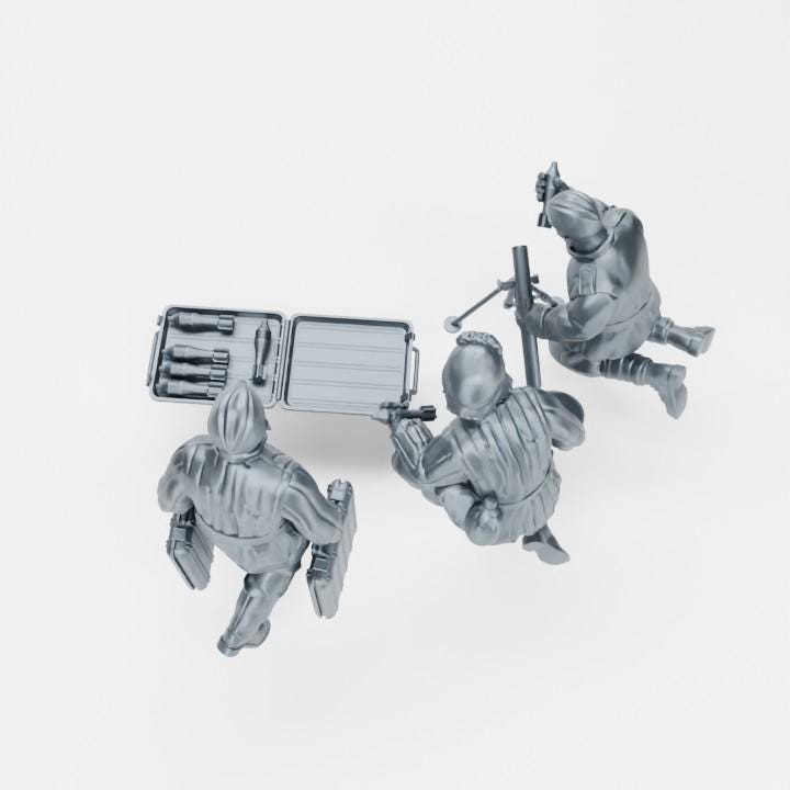 Soviet Mortar Team 50mm (late War Fall of Berlin) (USSR) (Soviet, WW2) Various Scales BA