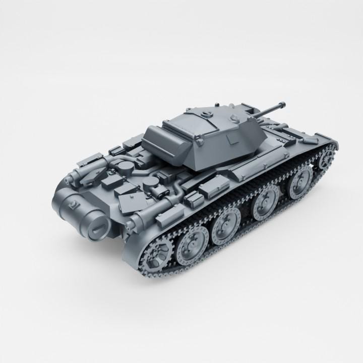 A13 Mk III Covenanter Tank (UK, WW2) Various Scales British 3D Printed