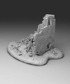 Wargaming Terrain Damaged Arab Building 03 | 3D Printed Miniatures in 1:56 Scale Various Scales