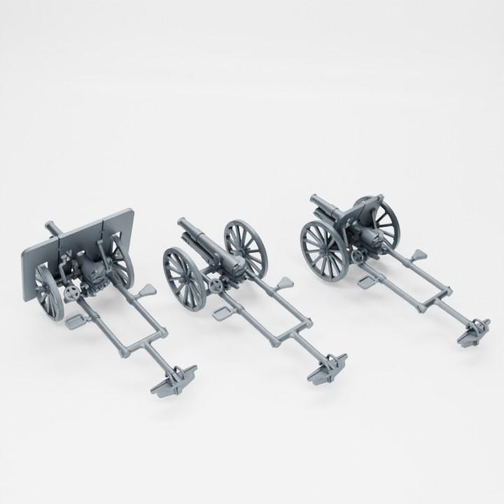 Battlegroup Imperial Japan Type_41_75mm Set of 3 Howitzer (Japan WW2) Various Scales