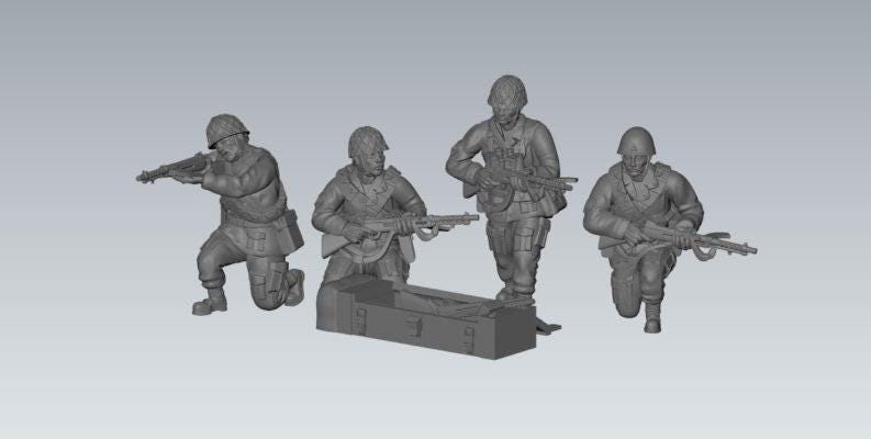 Imperial Japan Navy paratroopers assault team | 3D Printed Miniatures in 1:56 Scale Various Scales