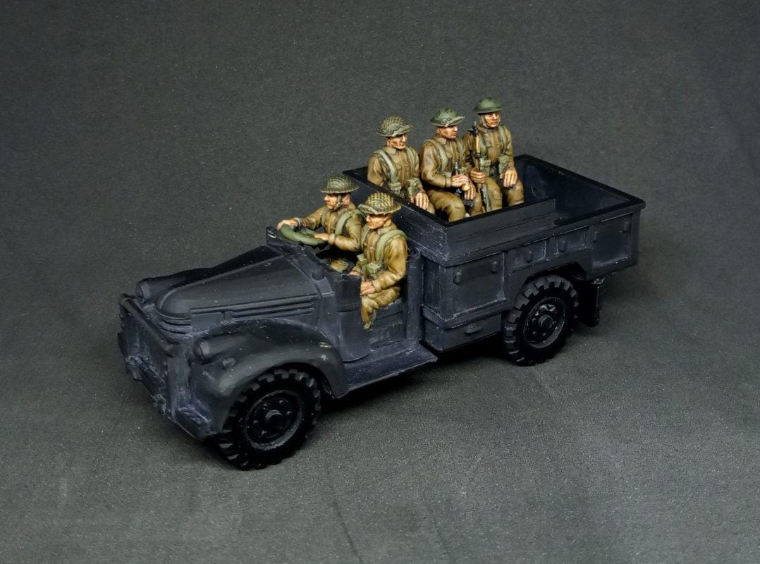 British Commonwealth generic drivers and passengers (6) | 3D Printed Miniatures in 1:56 Scale Various Scales