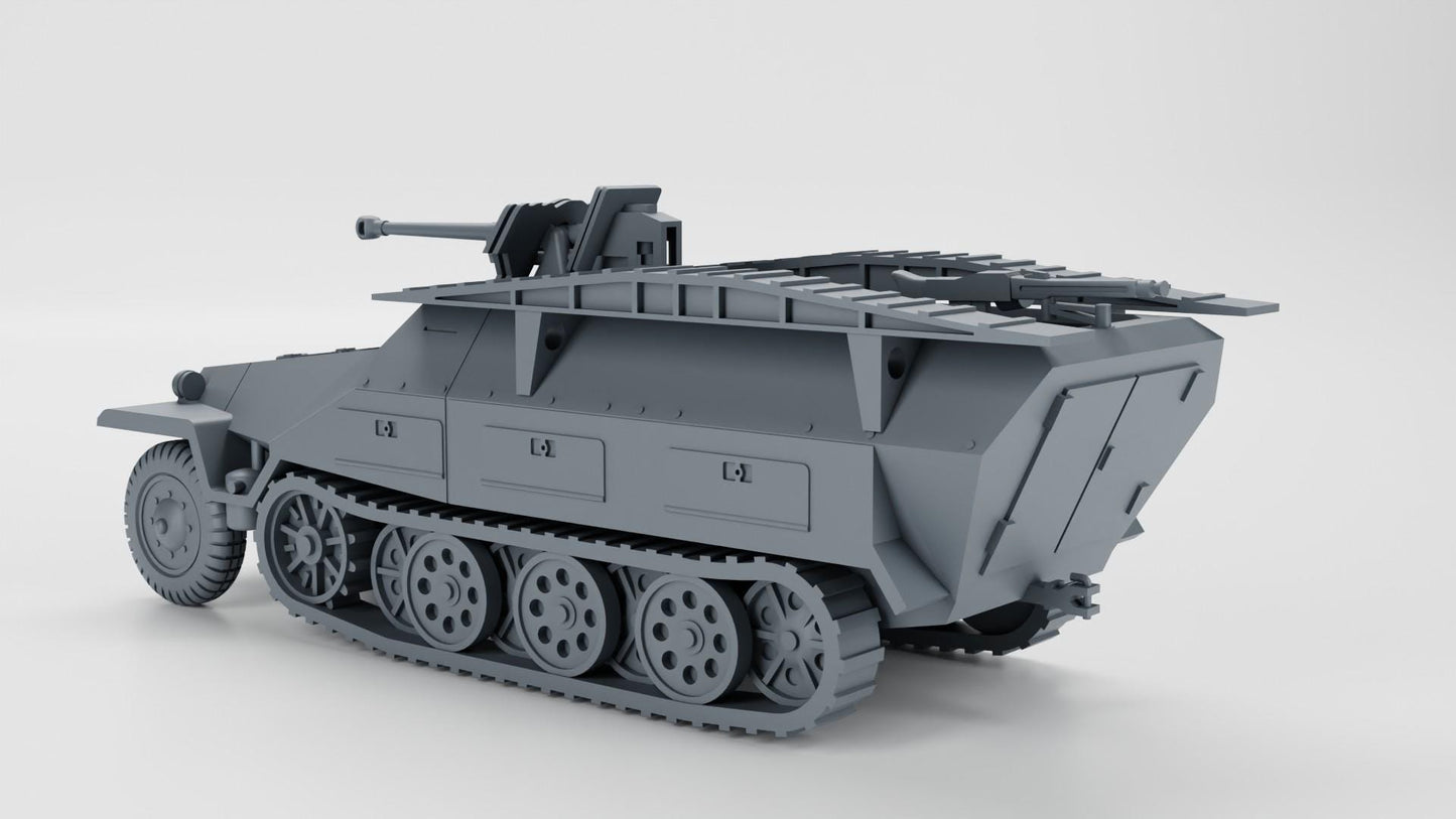 Halftrack Panzerspähwagen 251-7: WW2 German Resin Miniature