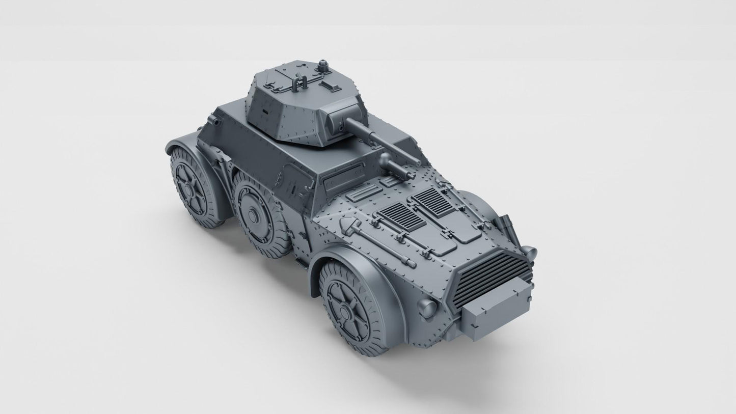 BA Battlegroup Italian Fiat-Ansaldo Autoblinda 43 (WW2 Italy ) 3D Printed Various Scales