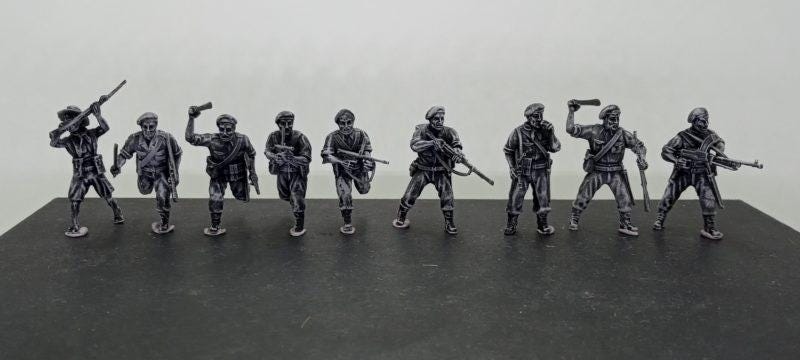 Imperial Australian Independent Company Squad (9) | 3D Printed Miniatures in 1:56 Scale Various Scales