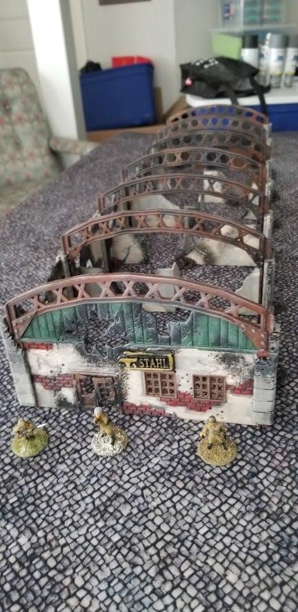 3D Printed Damaged Factory Terrain: 28mm Scale Wargaming Scenery