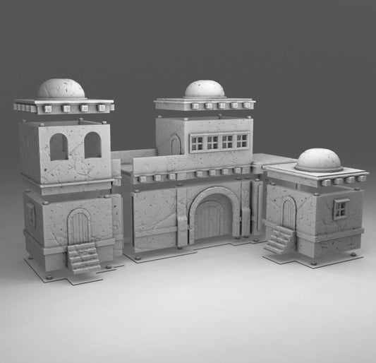 Wargaming Terrain Arab Building Complex | 3D Printed Miniatures in 1:56 Scale Various Scales
