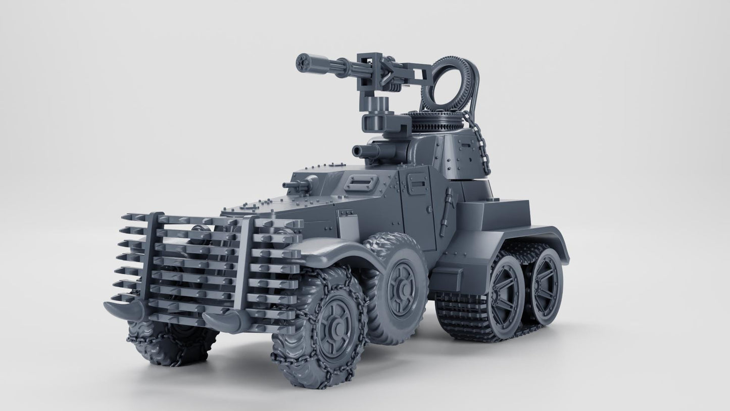 Armored car BA-10 (USSR, WW2) K47 Fallout Gaslands Weird War II 1-64