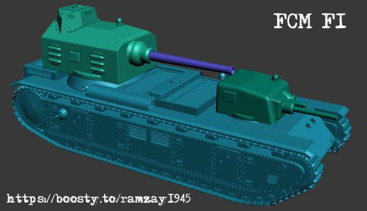 BA Battlegroup fcm-f1-tank Experimental Heavy Tank (France, WW2) Various Scales