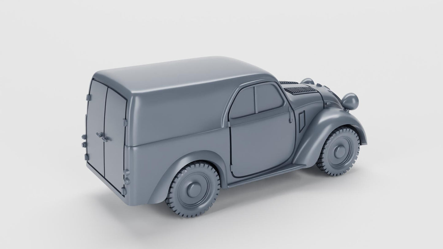 Fiat 500 Topolino ambulance (Italy)  – 3D Printed Resin Miniature | Highly Detailed WWII Vehicle | Multiple Scales (1/72, 1/56, 1/48, 1/35)
