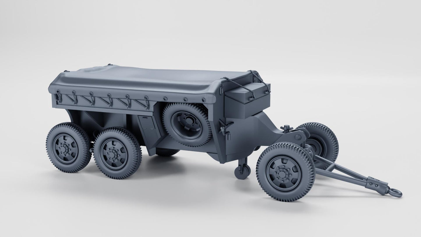 M23 Ammunition Trailer (US) – 3D Printed Resin Miniature | Highly Detailed WWII Vehicle | Multiple Scales (1/72, 1/56, 1/48, 1/35)