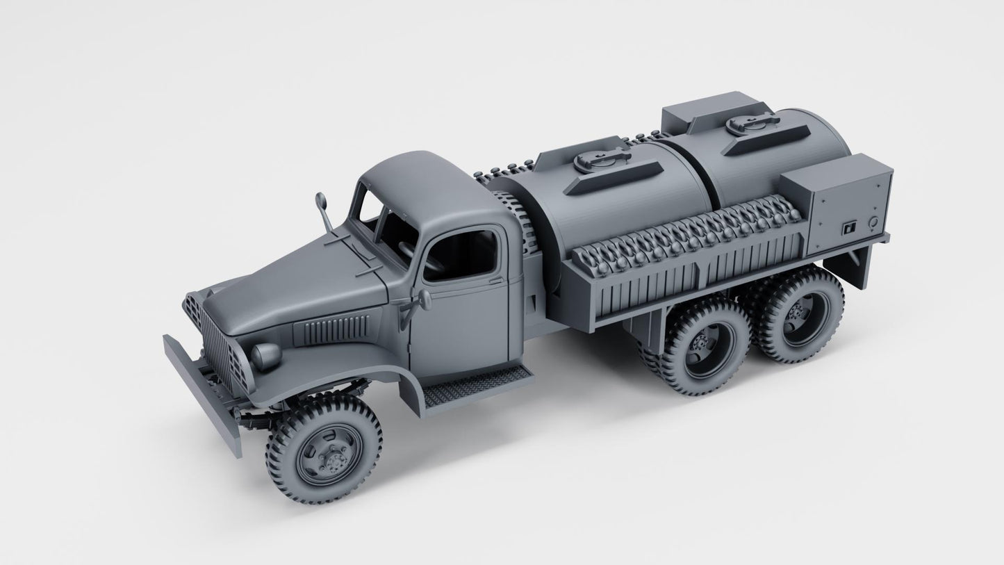 GMC CCKW 353D Fuel Truck – WWII 3D Printed Resin Model (1/72, 1/56, 1/48)