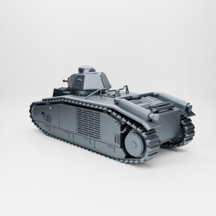 Char B1 bis Tank - 3D Printed Resin WWII Vehicle (Multiple Scales)