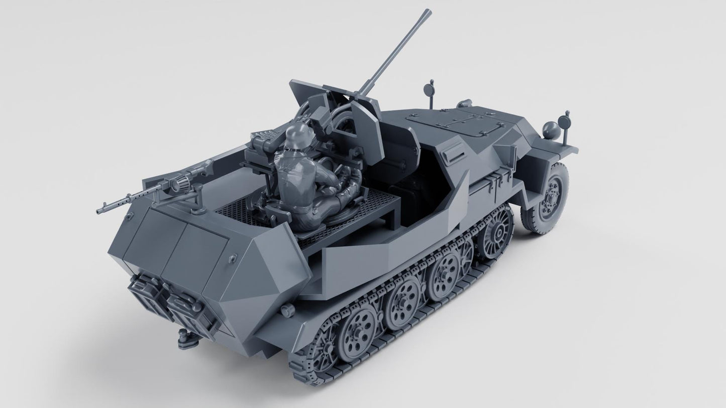 3D Printed WWII Sd.Kfz.251.17 Ausf.C Model - 28mm Tabletop Wargame