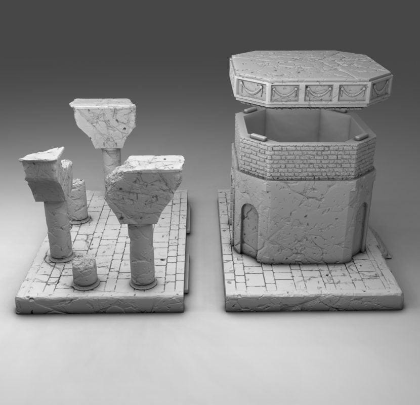 Wargaming Terrain  Arab Building 03 PLA| 3D Printed Miniatures in 1:56 Scale Various Scales