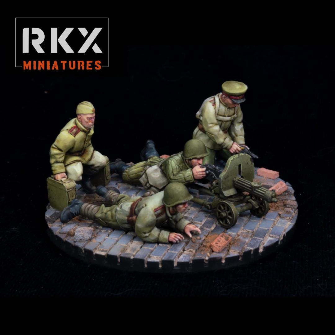 Soviet_Maxim Team (late War Fall of Berlin)  (USSR) (Soviet, WW2) Various Scales BA