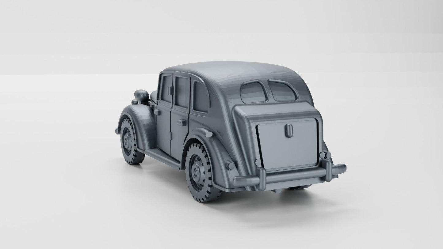 BA Battlegroup Austin Ten Staff Car (WW2 Commonwealth) 3D Printed Various Scales