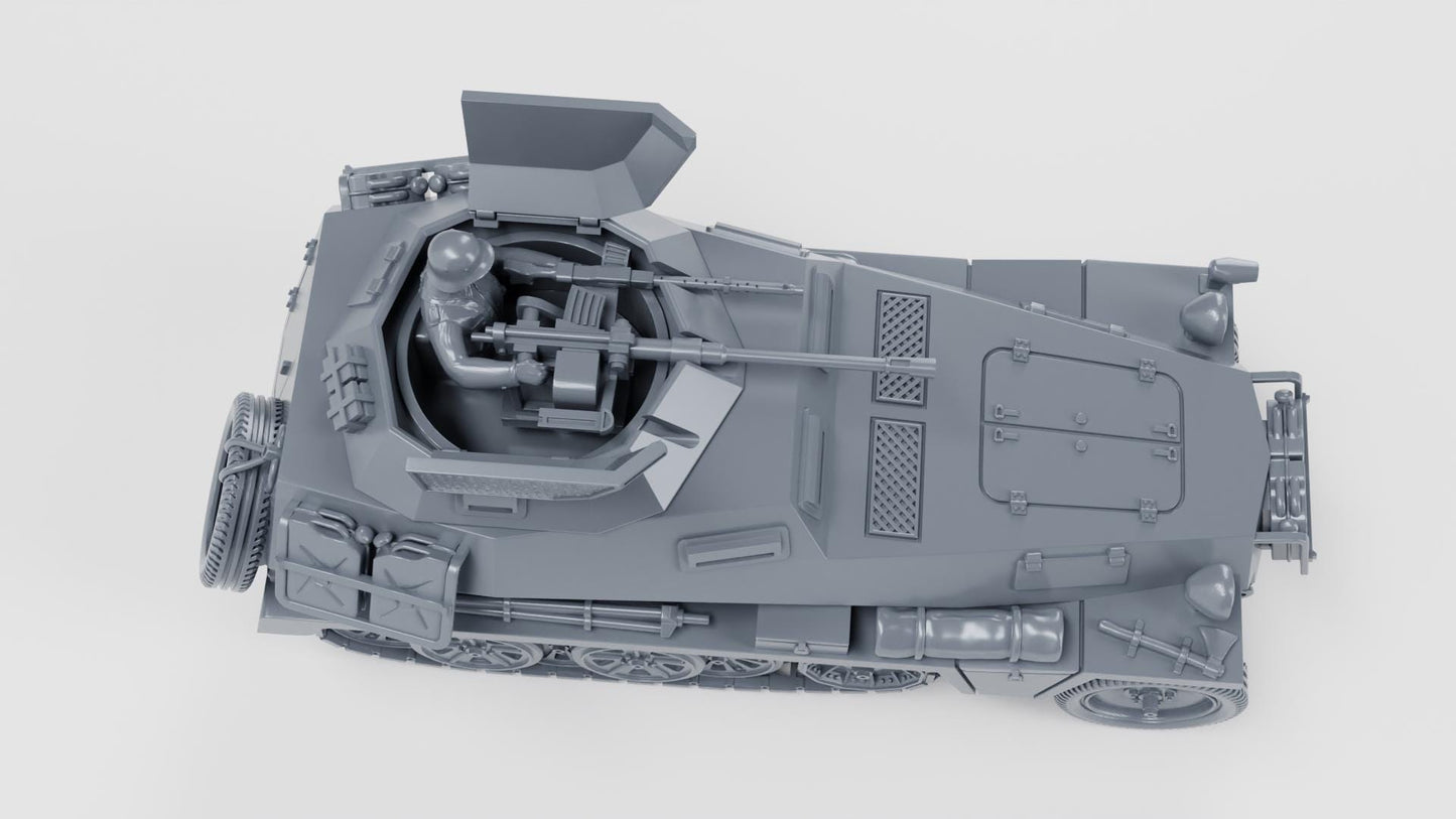 3D Printed Sd.Kfz.250.9 Alte WWII Model - 28mm Wargaming Miniature