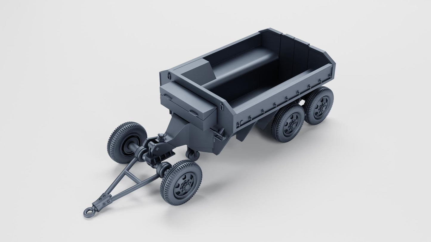 M23 Ammunition Trailer (US) – 3D Printed Resin Miniature | Highly Detailed WWII Vehicle | Multiple Scales (1/72, 1/56, 1/48, 1/35)