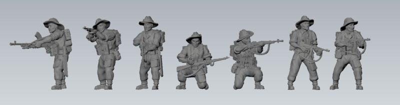 Chindit combat squad (7) | 3D Printed Miniatures in 1:56 Scale Various Scales