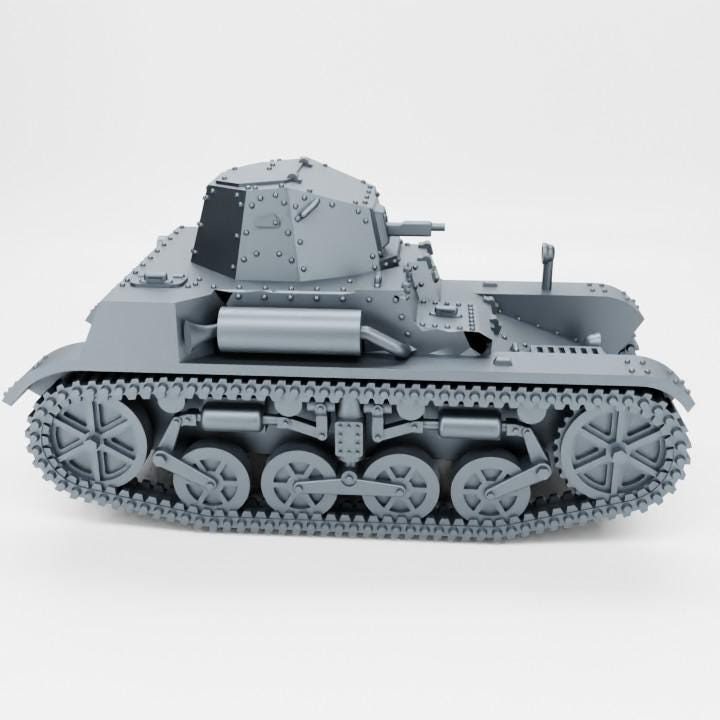 Renault AMR-33 French Tank – 3D Printed WWII Miniature (Multiple Scales)