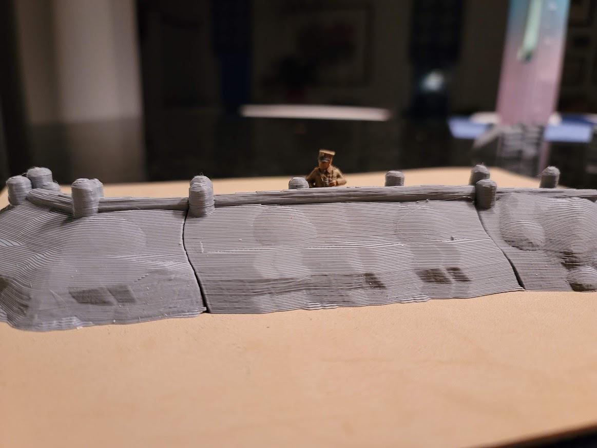 Wargaming Terrain Earthworks Trenches Bunkers Sea Wall| 3D Printed Miniatures in 1:56 Scale Various Scales