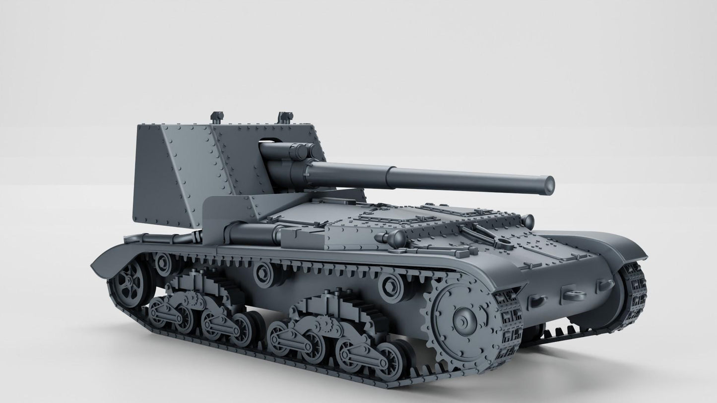 BA Battlegroup Italian Semovente da 90-53  (WW2 Italy ) 3D Printed Various Scales