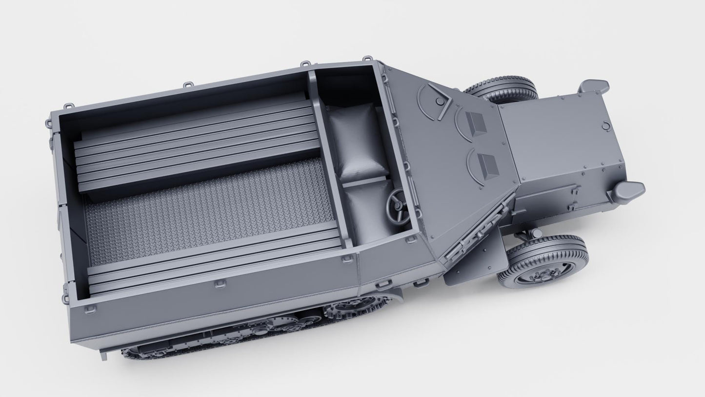 3D Printed SPW S307(f) - Ammo Carrier, 1:56 Scale Miniature