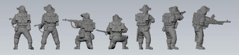 Chindit combat squad (7) | 3D Printed Miniatures in 1:56 Scale Various Scales