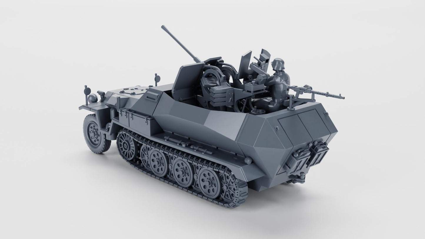 3D Printed WWII Sd.Kfz.251.17 Ausf.C Model - 28mm Tabletop Wargame