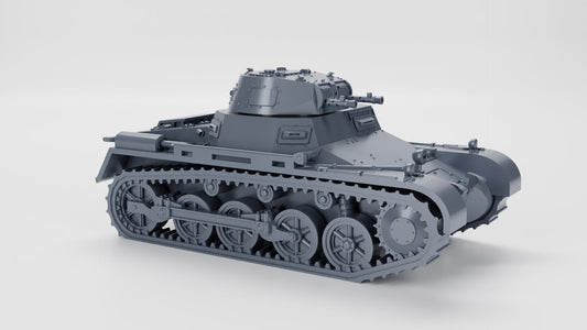 Panzer I Ausf.A Tank: Resin 3D Printed Miniature, 2 Turrets + 3 Tankmen