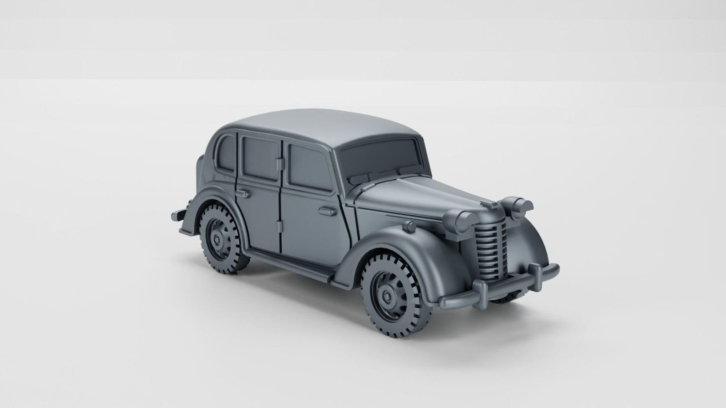 BA Battlegroup Austin Ten Staff Car (WW2 Commonwealth) 3D Printed Various Scales