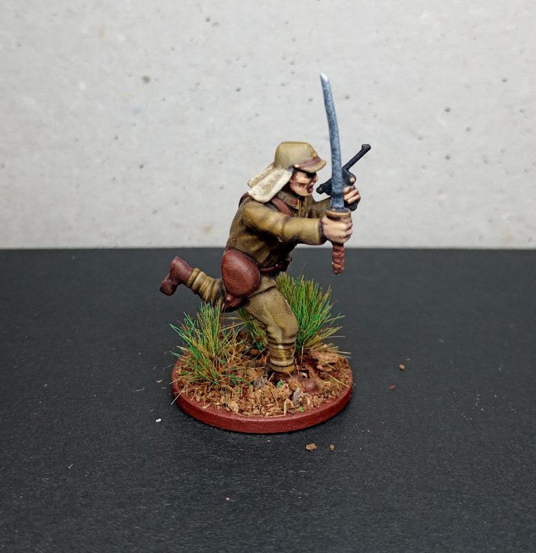 Imperial Japan HQ Officers(4)  | 3D Printed Miniatures in 1:56 Scale Various Scales