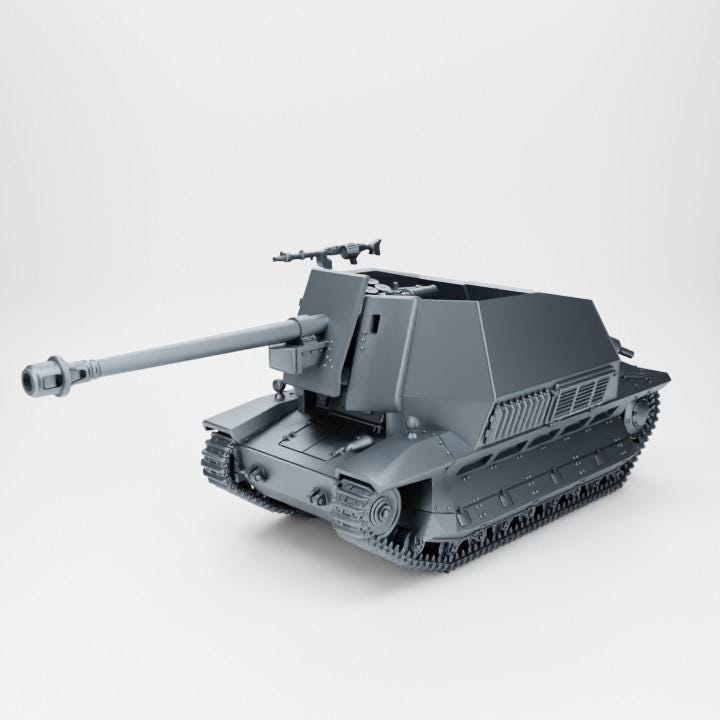 Pak 40 auf Panzerkampfwagen 737 FCM, 3D Printed WW2 Miniature (1:56 Scale)