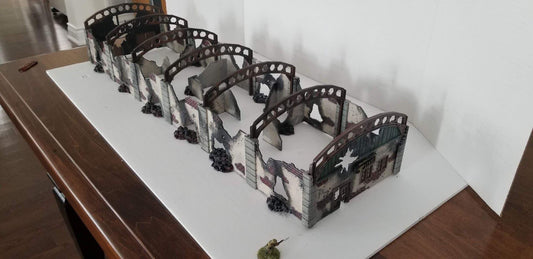 3D Printed Damaged Factory Terrain: 28mm Scale Wargaming Scenery