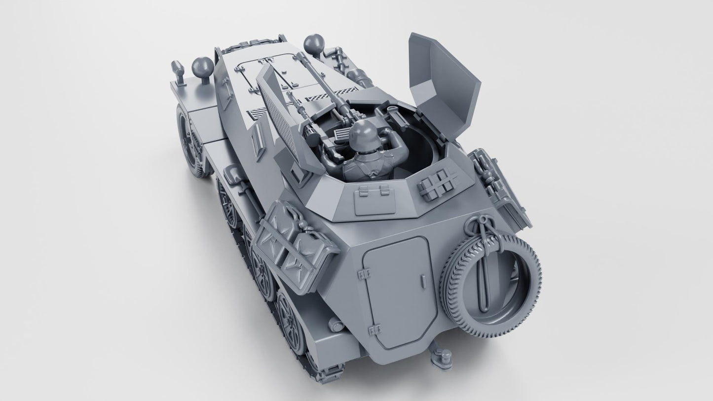 3D Printed Sd.Kfz.250.9 Alte WWII Model - 28mm Wargaming Miniature