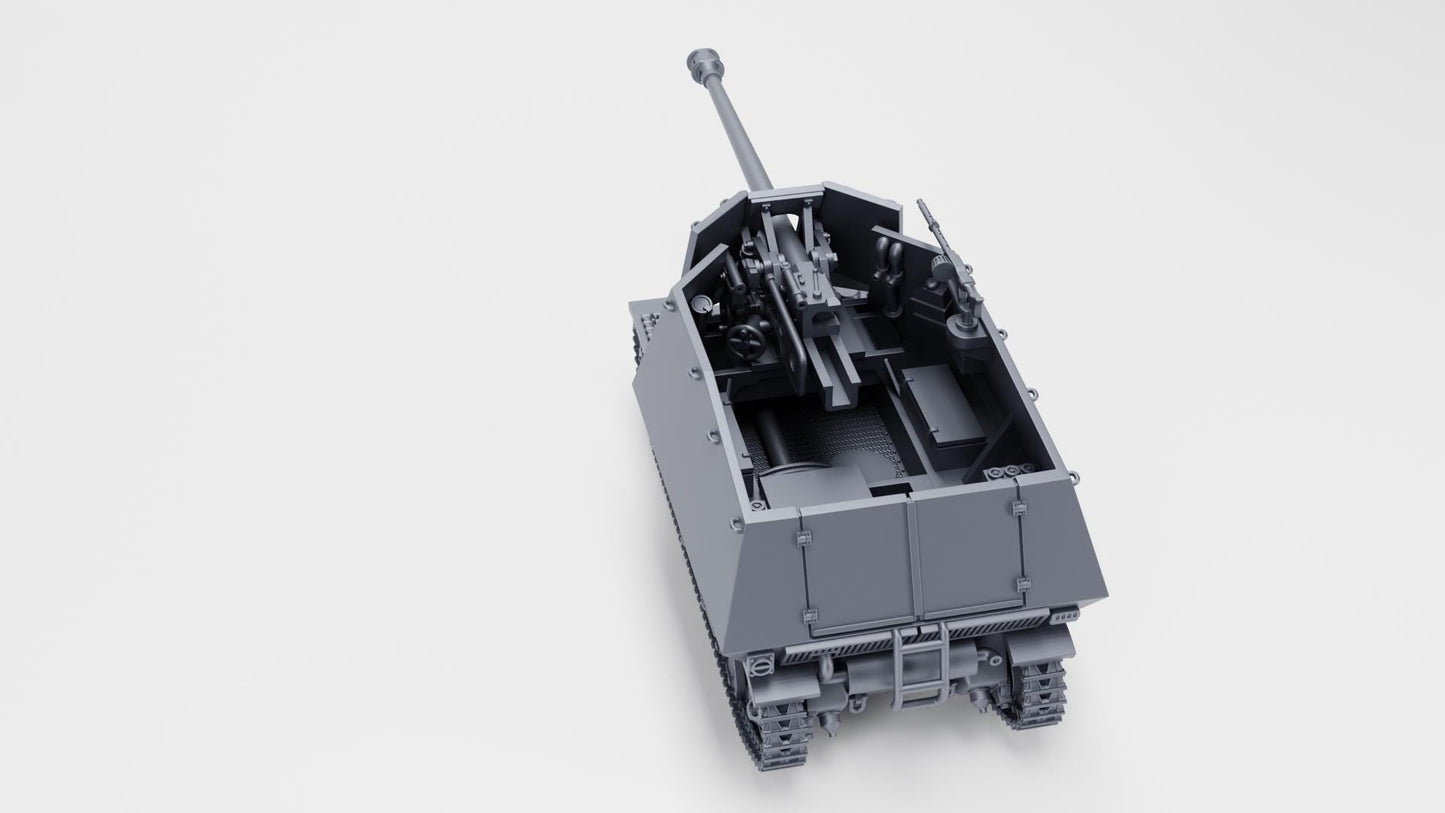 3D Printed German PaK 40 Tank Destroyer, WW2 Miniature (1:56 Scale)
