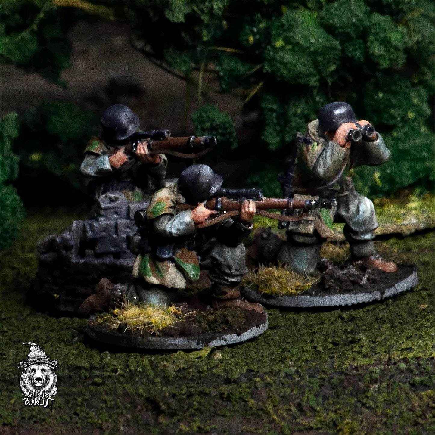 28mm Miniature Assault Pioneers | Mortar, Flamethrower, Sniper Team (3D Printed)