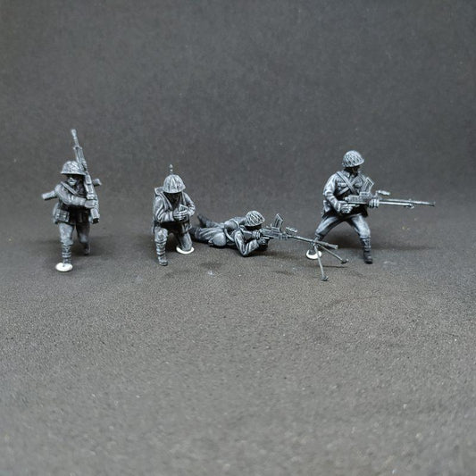 Imperial japan lmg teams (4)  | 3D Printed Miniatures in 1:56 Scale Various Scales