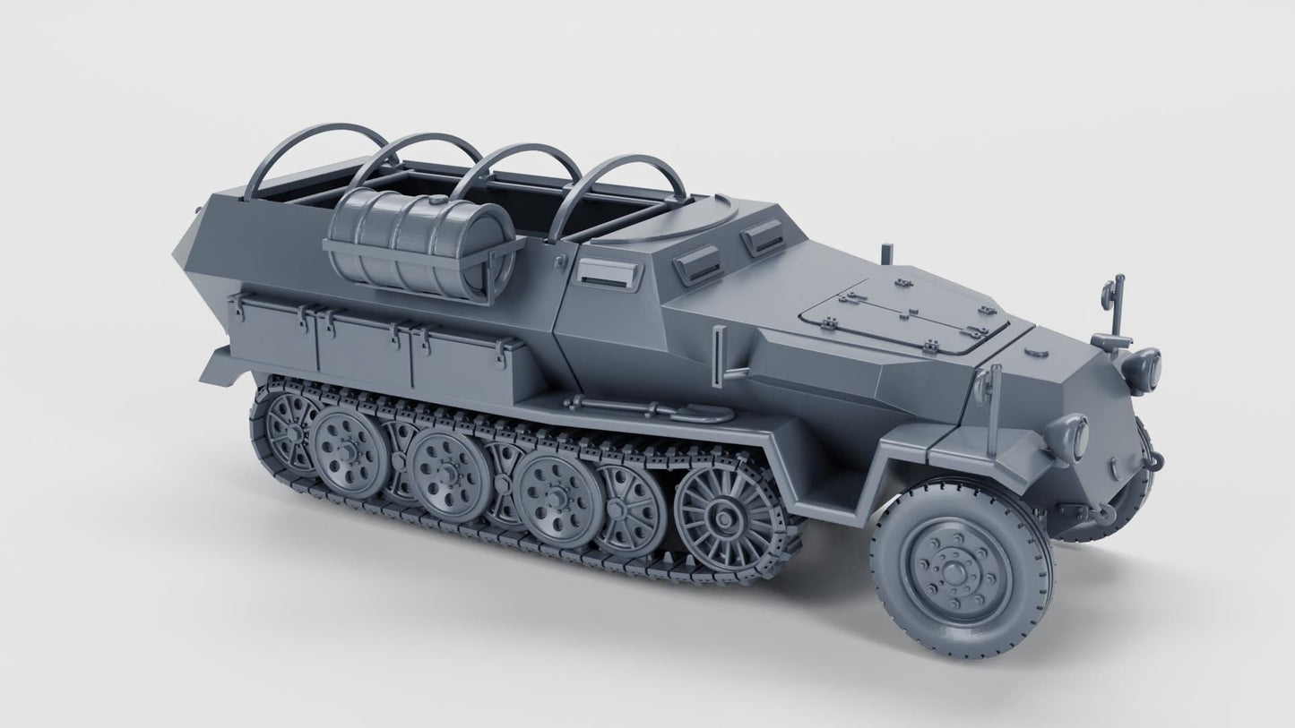 Sd.Kfz.251_8 Krankenpanzerwagen (Ambulance) (Germany, WW2)  – 3D Printed WWII Model – 28mm / 1:56 Scale for BA & Tabletop Wargames