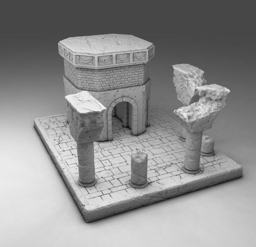 Wargaming Terrain  Arab Building 03 PLA| 3D Printed Miniatures in 1:56 Scale Various Scales