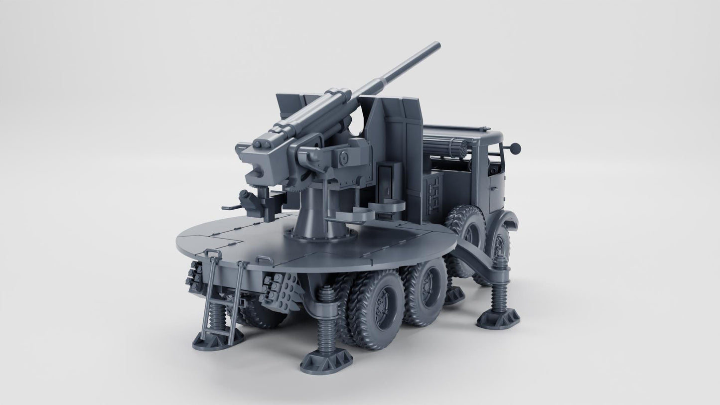 BA Battlegroup Breda 52 with 90-53 Self-Propelled Gun Truck (WW2 Italy ) 3D Printed Various Scales