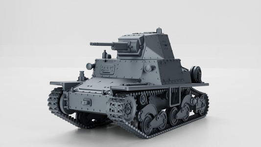 Italian L6-40 Light Tank Miniature: 3D Printed Resin Model