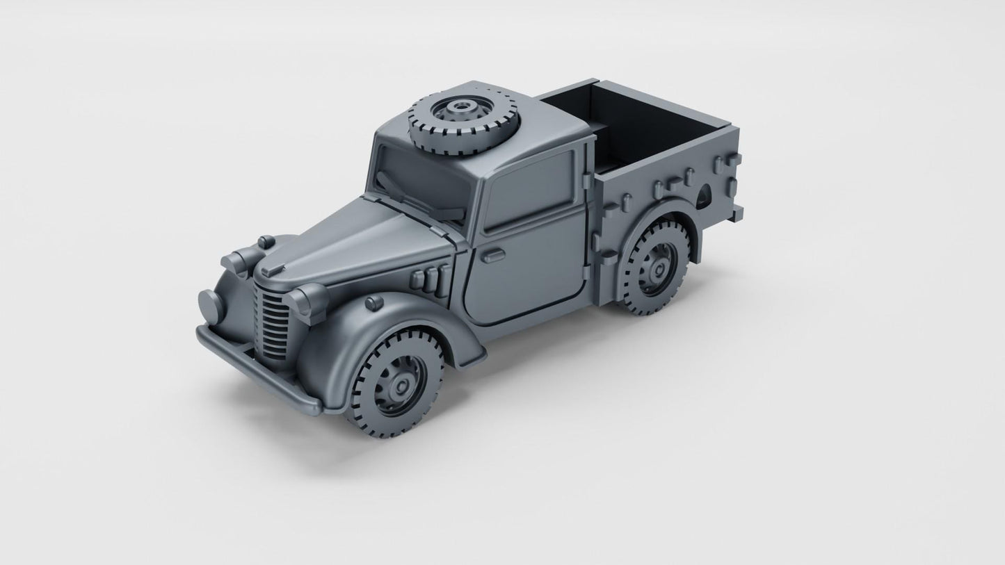 BA Battlegroup Austin Tilly Pick up open  (WW2 Commonwealth) 3D Printed Various Scales