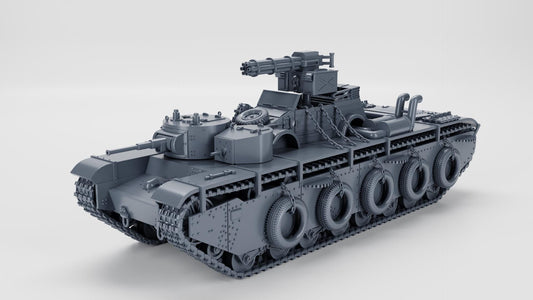 WW2 Tank T35 + Kubelwagen Car Set: 1/64 Scale Resin Model