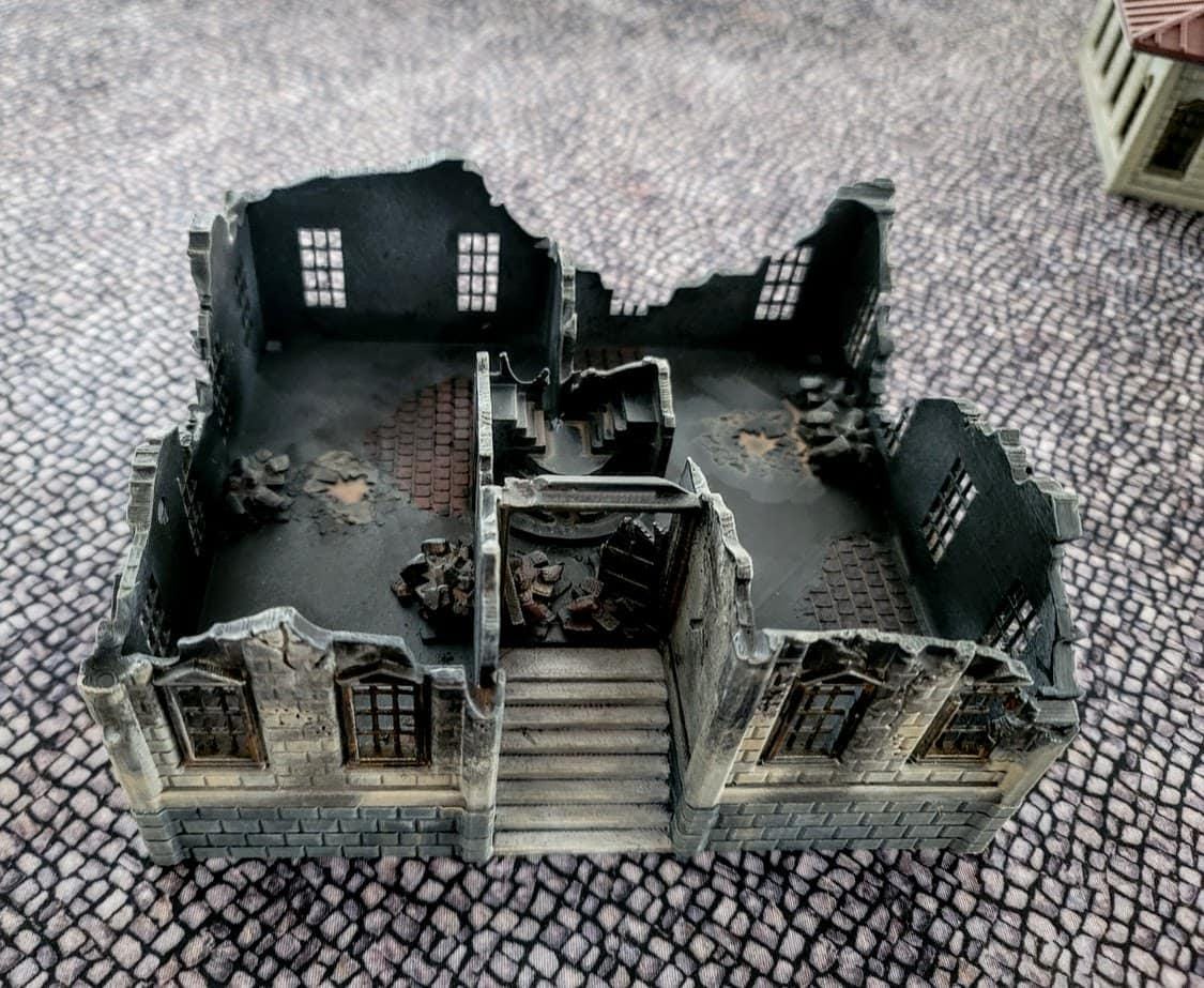 Wargaming Terrain Large Administration Building  | 3D Printed Miniatures in 1:56 Scale Various Scales